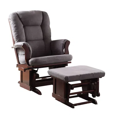 Simplie Fun Accent Chair In Microfiber In Gray