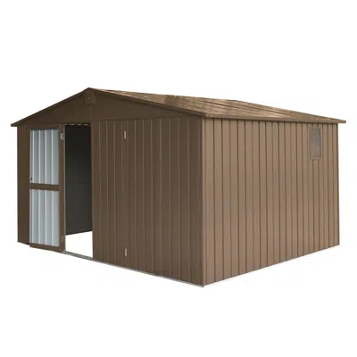 Simplie Fun Backyard Storage Shed 11'x 9' With Galvanized Steel Frame & Windows