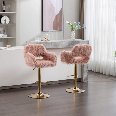 Simplie Fun Bar Stool 2piece Set In Pink