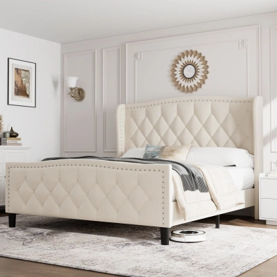 Simplie Fun Bed Frame In White