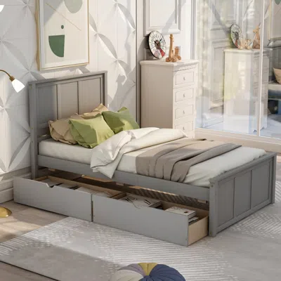 Simplie Fun Bed In Pine In Multi