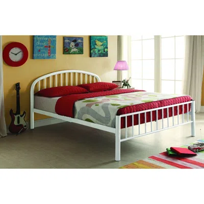 Simplie Fun Cailyn Full Bed In White 30465f-wh In Red