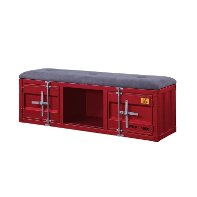 Simplie Fun Cargo Bench (storage) In Red