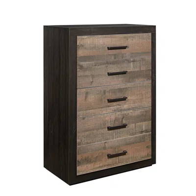 Simplie Fun Contemporary Two-tone Finish 1pc Chest Of Drawers Faux-wood Veneer Bedroom Furniture In Multi
