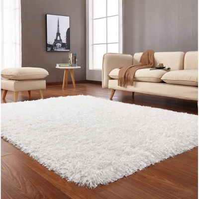 Simplie Fun Coral  Hand Tufted Shag Area Rug In White