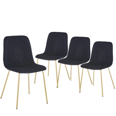 Simplie Fun Dining Chair Set Of 4 Pcs（black）