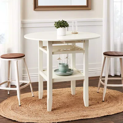 Simplie Fun Dining Table In Solid Wood In White