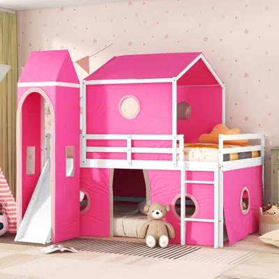 Simplie Fun Full Size Bunk Bed In Pink