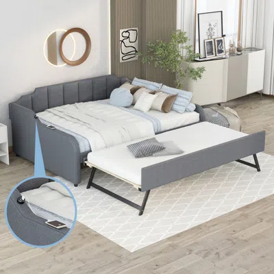 Simplie Fun Full Size Upholstery Daybed In Gray