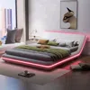 Simplie Fun Full Size Upholstery Platform Bed Frame With Sloped Headboard