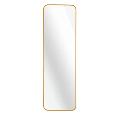 Simplie Fun Gold 47 X 14in Door Mirror In Transparent