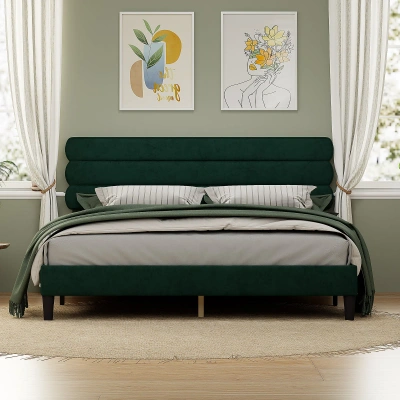 Simplie Fun King Bed Frame In Green