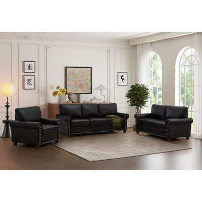 Simplie Fun Living Room Sofa In Black