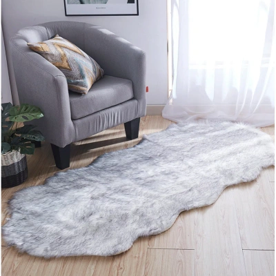 Simplie Fun Luxury Decorative Hand Tufted Faux Fur Sheepskin Area Rug In Gray