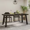 Simplie Fun Modern Industrial Dining Table With Acacia Wood Top & Iron Base