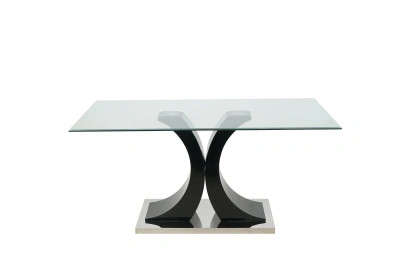 Simplie Fun Modern Style Glass Table In Transparent