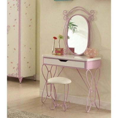 Simplie Fun Priya Ii Vanity Set In White & Light Purple In Pink