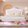 SIMPLIE FUN QUEEN SIZE UPHOLSTERED BED FRAME