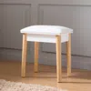 Simplie Fun Sold Wood Vanity Table Stool, Dressing Stool For Makeup With Pu