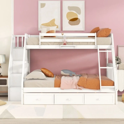 Simplie Fun Twin-over-full Bunk Bed In White