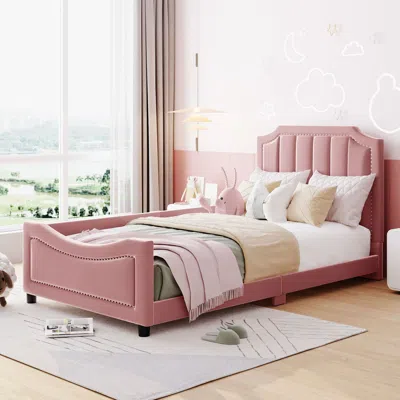 Simplie Fun Twin Size Upholstered Daybed In Pink