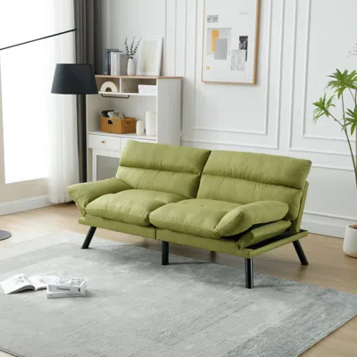 Simplie Fun Velvet Sofa, Accent Sofa Loveseat Sofa With Metal Feet In Green