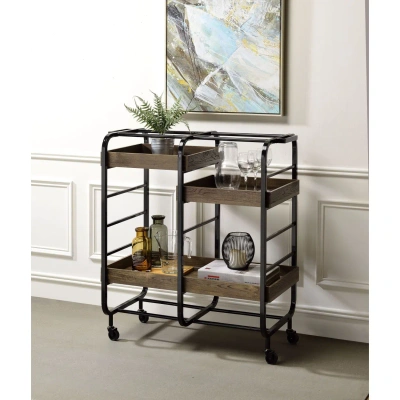 Simplie Fun Vorik Serving Cart In Brown