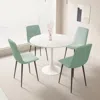 Simplie Fun White Round Dining Table Set With 4 Chairs