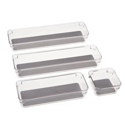 Simplify 1.89'' H X 3.66'' W X 12.76'' D Organizer Set In Clear
