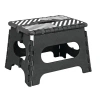 Simplify 1-step Plastic Folding Step Stool With 200 Lb. Load Capacity In Black
