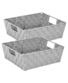 Simplify 2 Pack Storage Shelf Tote In Grey