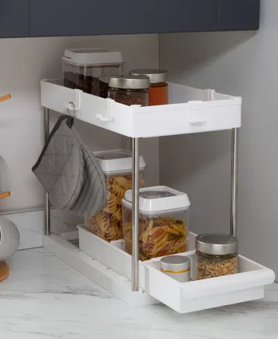 Simplify 2 Tier Multipurpose Storage Shelf In White