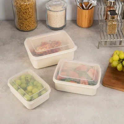 Simplify 3 Container Food Storage Set In Beige