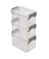 Simplify 3 Pack Stackable Storage Boxes In Clear