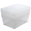 Simplify 4 Pack Stackable Storage Bins With Lids In Clear In Clear