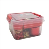 Simplify 5 Compartment Gift Supply Storage Plastic Box In Red