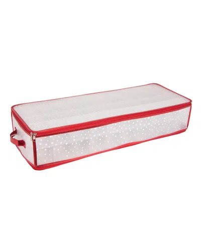 Simplify 80 Count Ornament Storage Organizer In Red