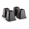 Simplify Abian 4 Piece Bed Risers Set In Black