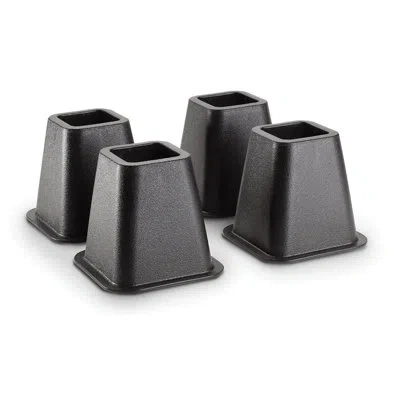 Simplify Abian 4 Piece Bed Risers Set In Black