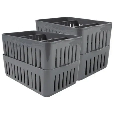Simplify Adjustable Office Drawer Organizer In Grey