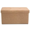 Simplify Besjana 30" Tufted Rectangle Storage Ottoman In Camel
