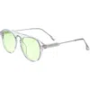 Simplify Carter Polarized Sunglasses In Clear/green