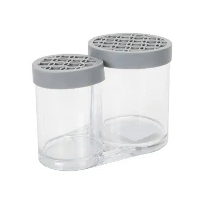 Simplify Cosmetic Brush Holder In Clear,gray