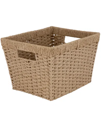 Simplify Dutch Weave Large Storage Basket In Beige