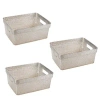 Simplify Everly Quinn Plastic 3 Piece Bin Set In Silver