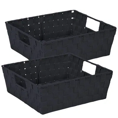 Simplify Fabric Basket In Black