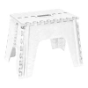 Simplify Folding 1 Step Plastic Step Stool With 200 Lb. Load Capacity In White