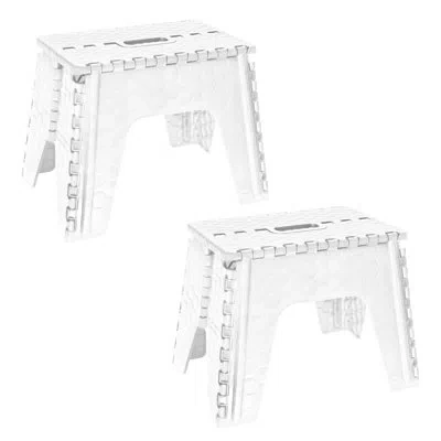Simplify Folding Step Stool In White