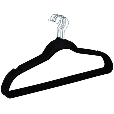 Simplify Huggable Non-slip Hanger For Dress/shirt/sweater In Black