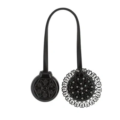 Simplify Magnetic Curtain Tie Back In Black